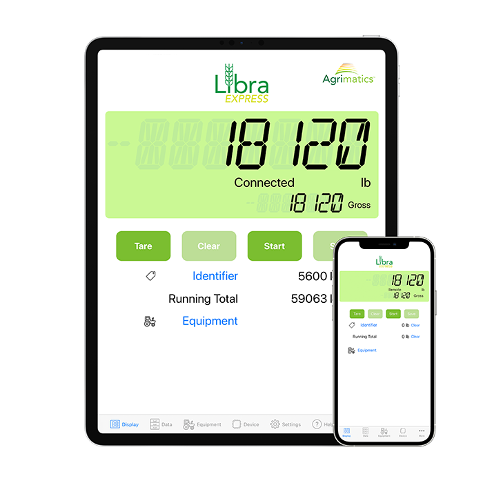 Agrimatics Libra express on tablet and smart phone